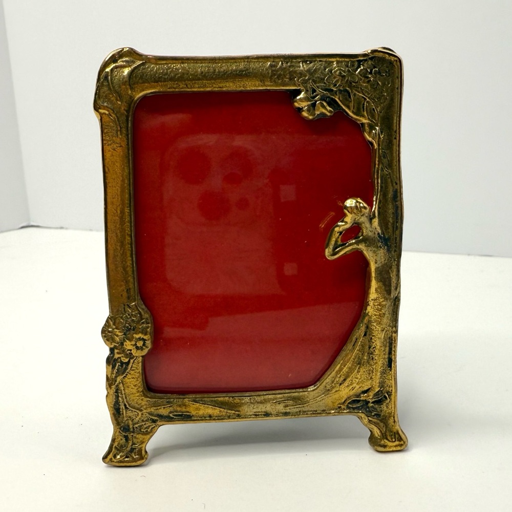Vintage 1900’s Mini Art Nouveau Brass Frame